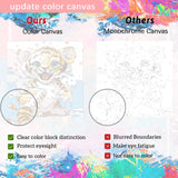 bleihum 4 Pack Paint by Numbers Kit for Kids Ages 4-8-12, Animal Paint by Number for Kids, DIY Acrylic Oil Painting Kit for Home Wall Decor(Frameless,8X8inch) bleihum