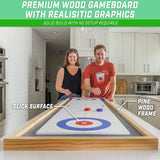 GoSports Shuffleboard and Curling 2 in 1 Board Games - Classic Tabletop or Giant Size - Choose Your Style GoSports