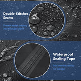 STARTWO Outdoor Furniture Cover Waterproof, 4 Piece Patio Furniture Covers Set, Heavy Duty Lawn Patio Covers for 1xSofa Cover, 2xChair Covers, 1xCoffee Table Cover with Windproof Buckle Strap, Black STARTWO