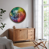 Space Rainbow Moon Puzzles for Adults 1000 Pieces, Planet Round Solar System Jigsaw Puzzles, Hard Galaxy Circle Puzzles PPuzzling