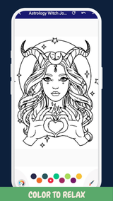 Witch Astrology Coloring Book Fun Relaxation Station