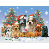 Bits and Pieces – Large 300 Piece Jigsaw Puzzle for Adults – Canine Christmas - Dogs, Puppies, Holiday Jigsaw Puzzle by Artist Giordano Studios, Completed Puzzle Size: 18" x 24" Bits and Pieces
