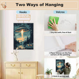 EOBROMD Framed Paint by Numbers Kits for Adults Bus in Forest, DIY UFO Acrylic Paint by Number on Stretched Canvas, Painting Kits Adults Oil Paint by Numbers for Home Decor 12x16inch EOBROMD