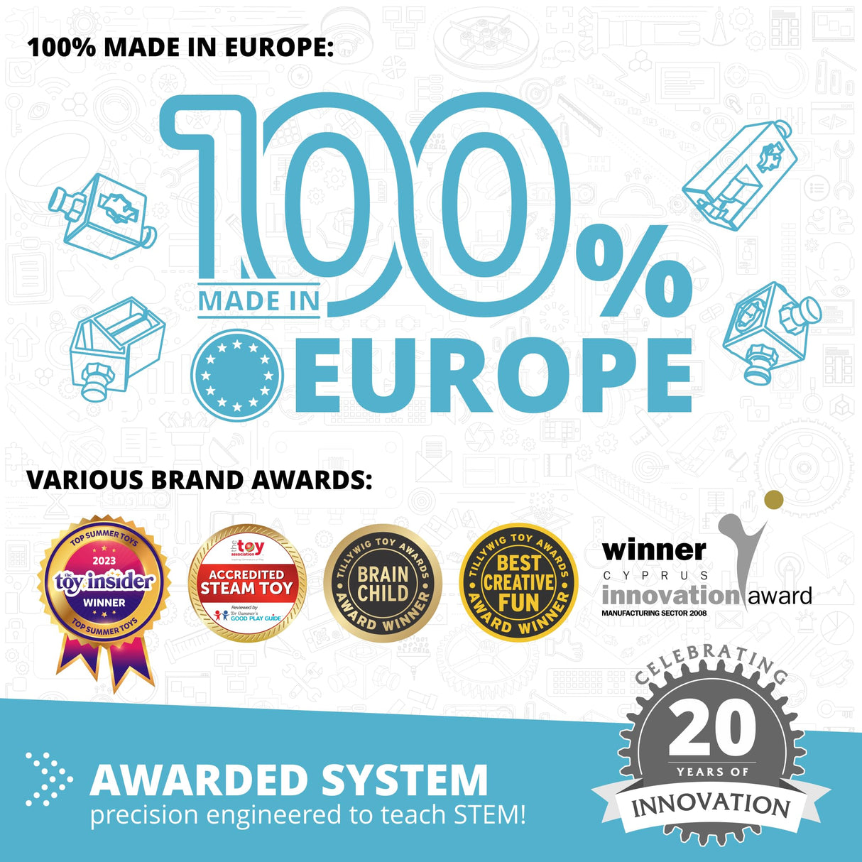 Engino- STEM Toys, Structures, Buildings & Bridges, Building Toys for Kids 9+, STEM Projects, Creative Engineering Kit, Gifts for Boys & Girls (9 Model Options) Engino