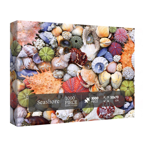 Colorful Seashell Puzzle for Adult 1000 Piece, Ocean Beach Puzzle 1000 Pieces for Adult, Marine Jigsaw Puzzles Hawaii 1000 Piece for Adult BBOLDIN
