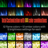 Westinghouse 50 Inch Electric Fireplace Heater, Compatible with Alexa & Google Home, Wall Mount or in-Wall Recessed Fireplace Insert, 24 Hour Timer, Color Changing Flames, 750W/1500W Indoor Heater Westinghouse