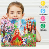 LELEMON 60 Pieces Jigsaw Puzzles for Kids Ages 4-8 Princess and Unicorns Puzzles Boys Girls Children Learning Educational Puzzles Portable Box Pack Toy LELEMON