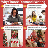 Christmas Diamond Art Kits for Adults - Christmas Candles 5D Diamond Painting, Candles Gem Art for Adults, Gem Painting Kits for Wall Home Decor Arts Craft 12x16inch ajepon