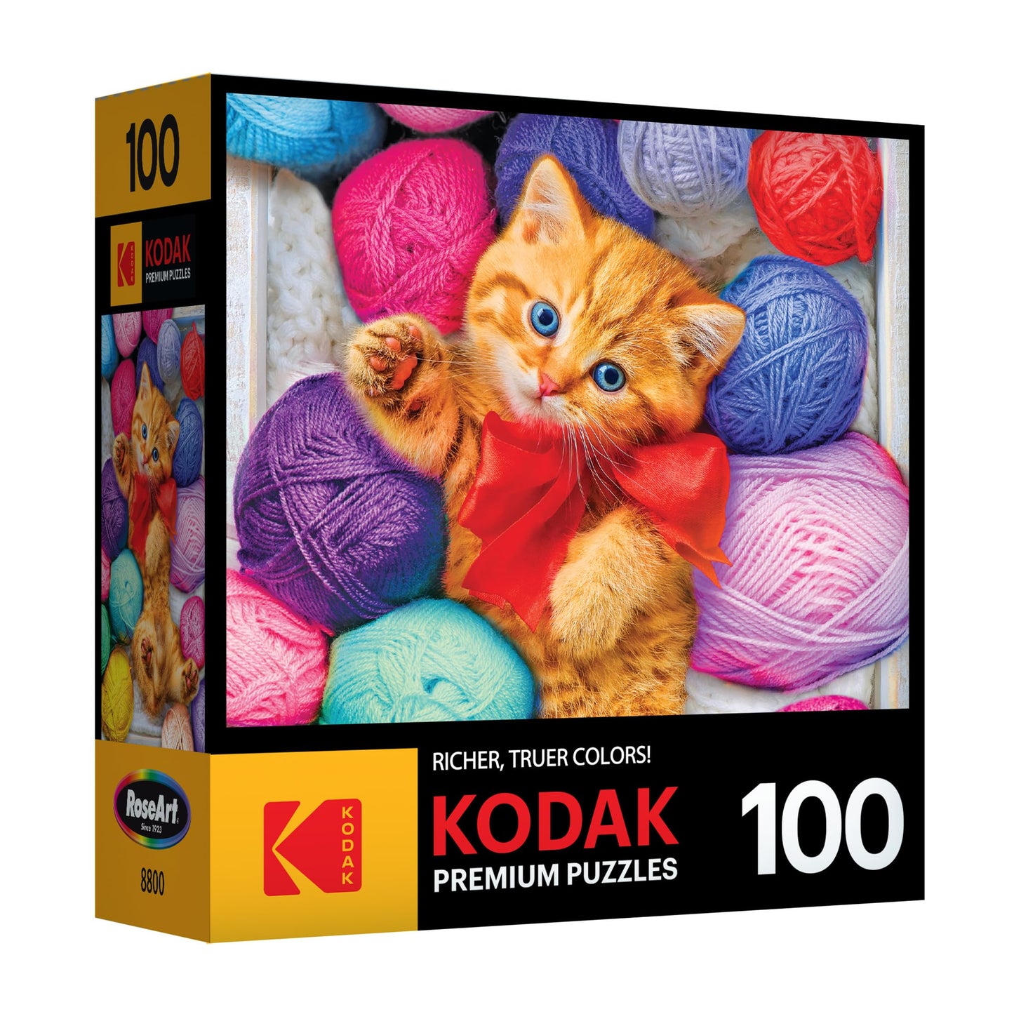 RoseArt - Kodak Premium - Cuddly Yarn Box - 100 Piece Jigsaw Puzzle for Kids and Adults