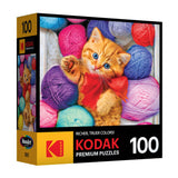 RoseArt - Kodak Premium - Cuddly Yarn Box - 100 Piece Jigsaw Puzzle for Kids and Adults RoseArt