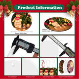 Sublimation Ceramic Ornaments Blank Christmas Personalized Ornament 10 PCS 3.5 Inch Round White Bulk DIY Chritsmas Tree Decoration WANZELONYO