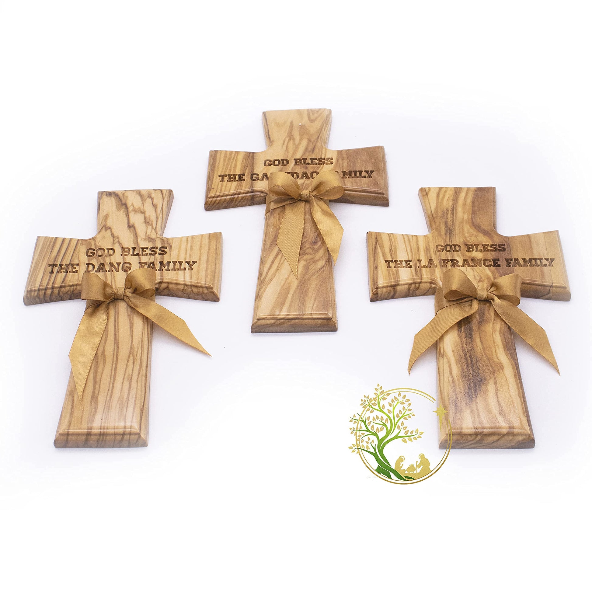 Personalized custom wall wooden cross | Holy baptism cross | Religious Confirmation Christening cross |Customized name cross Godparents gift - WoodArtSupply