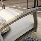 HAPPATIO Aluminum 9 Piece Patio Dining Set, Outdoor Swivel Dining Chairs and Dining Table, Aluminum Outdoor Dining Set for 8, Patio Dining Furniture with Washable Cushions (Gray) HAPPATIO