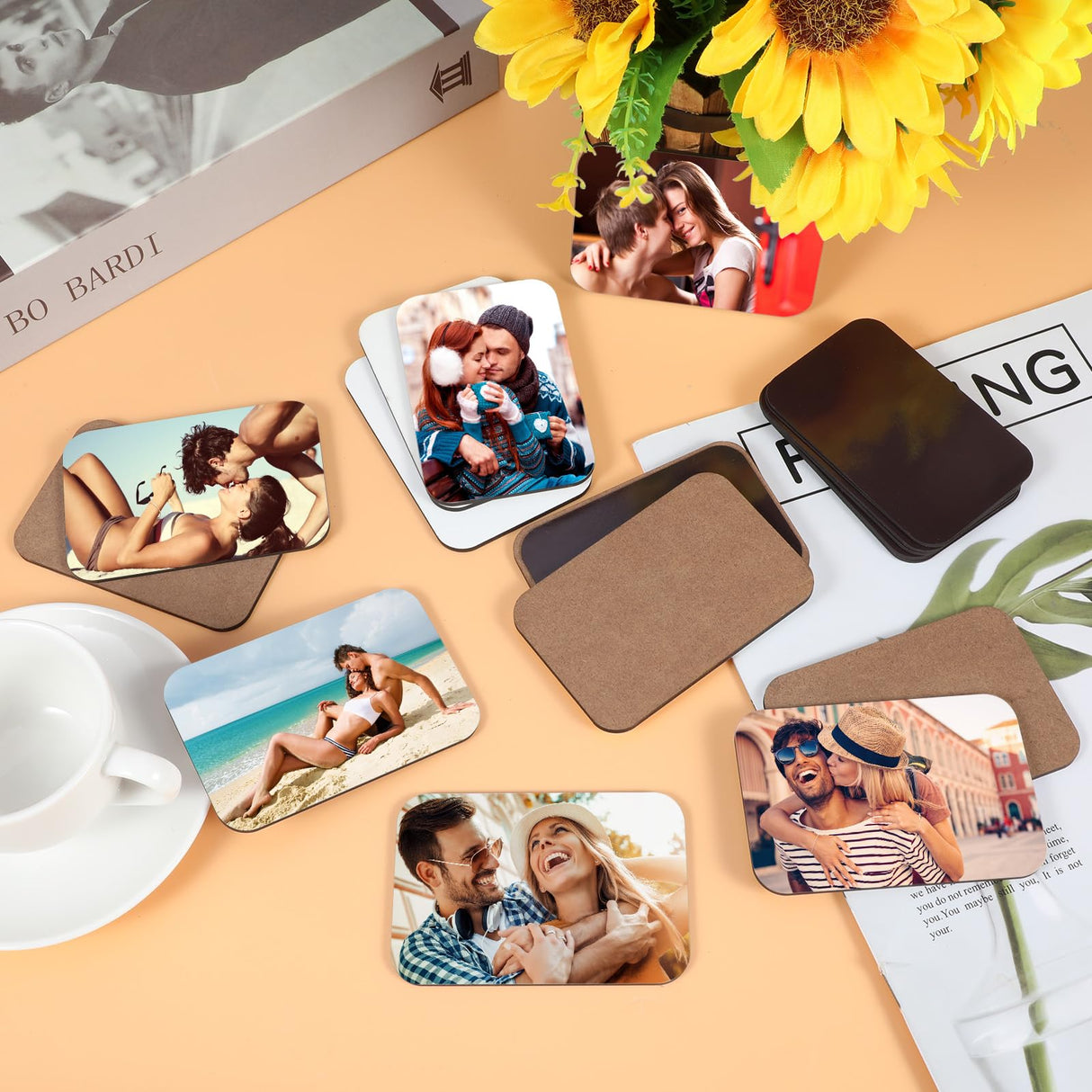 OOTSR 12 Pcs Sublimation Blank Fridge Magnets, DIY Decorative Magnets for Whiteboard Office Calendar Kitchen Home Decor, 2.36x3.54In (2:3) OOTSR