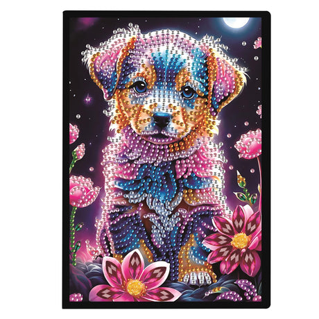 DIY Diamond Painting Notebook Kit, Theme of Pets, Special Shaped Diamond Art Notebook Journal Sketchbook for Writing & Drawing Focart