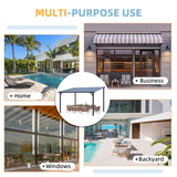 AECOJOY 24' x 10' Gazebo for Patio, Large Wall-Mounted Hard Top Lean-to Gazebo Pergola with Roof 10' x 24' on Clearance, Heavy Duty Patio Awnings for Decks, Backyard AECOJOY