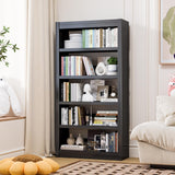 METALREAD Bookshelf, 5 Tier Metal Bookshelf, 69" H Tall Bookcase with Adjustable Shelves, Large Industrial Bookshelves for Living Rooms, Home Offices, Library, 10 Minutes Assemble METALREAD