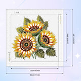 MVVMTOP Diamond Painting Art Kit, DIY Sunflower 5D Special Shape Crystal Diamond Partial Diamond Painting Mosaic Making Craft, Suitable for Home Wall Decor Art Holiday Gift MVVMTOP