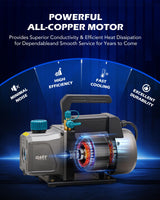 Orion Motor Tech 3 Gal Vacuum Chamber with Pump Kit, 3.5 cfm Vacuum Pump and Chamber Kit with Tempered Glass Lid 5 ft Hose, Vacuum Degassing Chamber Kit for Stabilizing Wood Degassing Silicone Resin Orion Motor Tech