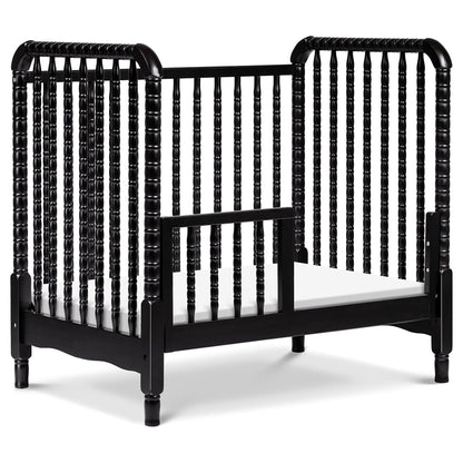 DaVinci Jenny Lind 3-in-1 Convertible Mini Crib in Ebony, Removable Wheels, Greenguard Gold Certified