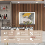 Kieacia Wood Slat Acoustic Panels for Wall and Ceiling | 3D Slat Wood Panels| Decorative Soundproof Paneling | Noise Reduction | 94.49"x 23.62" Each Box - Dark Walnut Kieacia