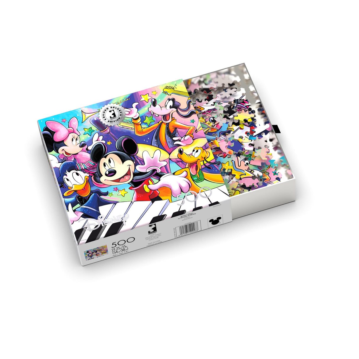 Buffalo Games - Silver Select - Disney - Mickey's Music - 500 Piece Jigsaw Puzzle for Adults -Challenging Puzzle Perfect for Game Nights - Finished Size is 21.25 x 15.00 Buffalo Games