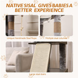 IdealHouse Cat Tree with Litter Box Enclosure, Litterbox Cat Tree for Indoor Cats with Large Platform, All-in-One Cat Furniture with Flush Nest，Space Capsule and Sisal Rope for Living Room, Grey IDEALHOUSE