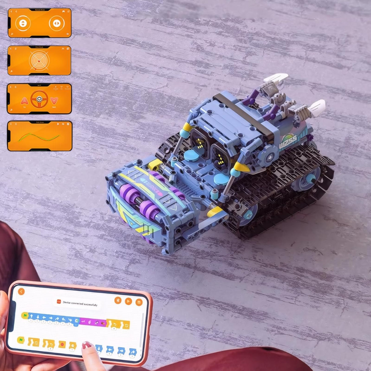 SparkLab STEM Toys for Boys Age 8-12 - Robot Kit & Building Blocks, 3in1 Technic Coding Robot Toy, Remote & App-Controlled Robotics Kit with 519 Pieces, for Teen Boys SparkLab