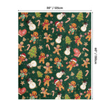 Horaldaily Christmas Flannel Blanket Throw, Green Gingerbread Man Christmas Bear Soft Fuzzy Plush Cozy Fleece Blankets for Couch Sofa Bed Lounging, Ideal Gifts for Kids Adults Wife Self, 50x60 Horaldaily