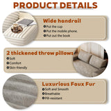 63" Cloud Loveseat Sofa - Boneless Deep Seat 2-Seater, No Assembly Foam Floor Couch, Plush Corduroy Fabric, Modern Living Room Sofa for Small Space Apartment, Bedroom, Office (Camel, 63") Klwenas Maec