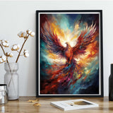Kaliosy 5D Diamond Art Kits for Adults Phoenix by Number Kits, Diamond Painting Art Animal DIY Full Drill Crystal Craft Cross Stitch Embroidery Decoration (12x16 inch) Kaliosy