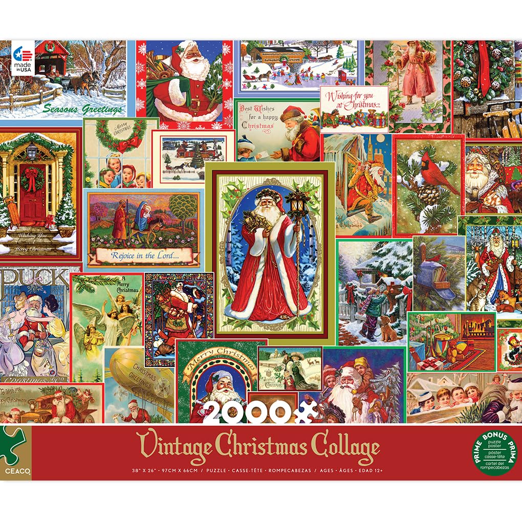 Ceaco - Vintage Christmas Collage - 2000 Piece Jigsaw Puzzle Ceaco