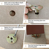 6 Inch Wooden Sofa Legs Set of 4, Brown Square Wood Furniture Feet Couch Legs, Mid Century Modern Dresser Replacement Feet for Chair Cabinet Armchair Recliner Table Or Home DIY Projects Bun Feet GOSCHE