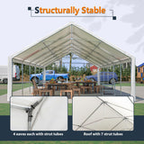 20x40ft Outdoor Heavy Duty Party Tent, Carport Wedding Event Shelter, Large Commercial Canopy with Removable Sidewalls, BBQ Wedding Tents with Storage Bags for Patio Garden Hohuqeri