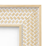 takfot Boho Picture Frames 5x7 Family Picture Frame 2 Pack, Bohemian Rattan Decor Farmhouse Style Carved Wood Frames for Wall Mount or TableTop Display Birthday Christmas Gifts takfot