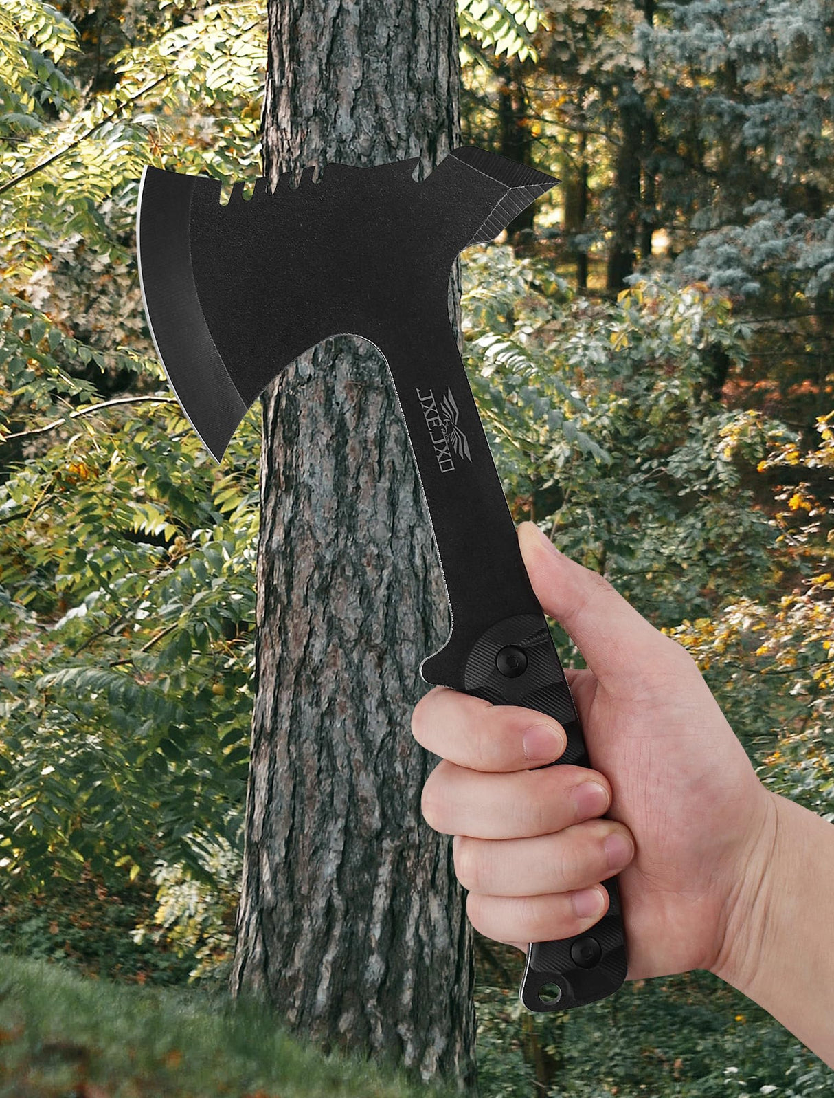 JXE JXO Throwing Axe Sets, Overall 10.2in 6Pack Throwing Tomahawk, Full Tang 420HC Stainless Steel, Design for Hawks Throwing Recreation and Competition JXE JXO