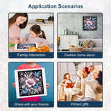 Stalente Diamond Painting Kits for Adults Flower, 5D Special Shape Diamond Art Kits for Beginners, Crystal Rhinestones Diamond Painting for Home Wall Decoration Gift 12×12inch, Butterfly Stalente