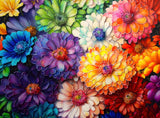 Cross & Glory - Rainbow of Flowers - 1000 Piece Jigsaw Puzzle for Adults | Stunningly Vibrant Colors | Challenging Brain Exercise for Puzzle Lovers Cross & Glory