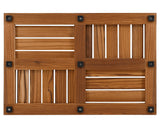 Utoplike Teak Wood Bath Mat, Wooden Shower Mat for Bathroom, 24 x 16 inch Non Slip Wood Floor Sturdy Mat for Inside Shower Luxury Spa Home or Outdoor Utoplike