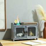 COLLECTIVE HOME - Storage Cabinet, Mini Countertop Cabinet, Wood Organizer for Kitchen Living Room Bedroom Bathroom Office with Magnetic Door, 14.5 x 6.5 x 10 (Gray) COLLECTIVE HOME