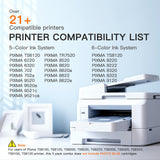 E-Z Ink Compatible Ink Cartridge Replacement for Canon PGI-280XXL CLI-281XXL PGI 280 XXL CLI 281 XXL to use with PIXMA TS8320 TS8220 TS8120 (PGBK, Black, Photo Blue, Cyan, Magenta, Yellow) 6 Pack E-Z Ink