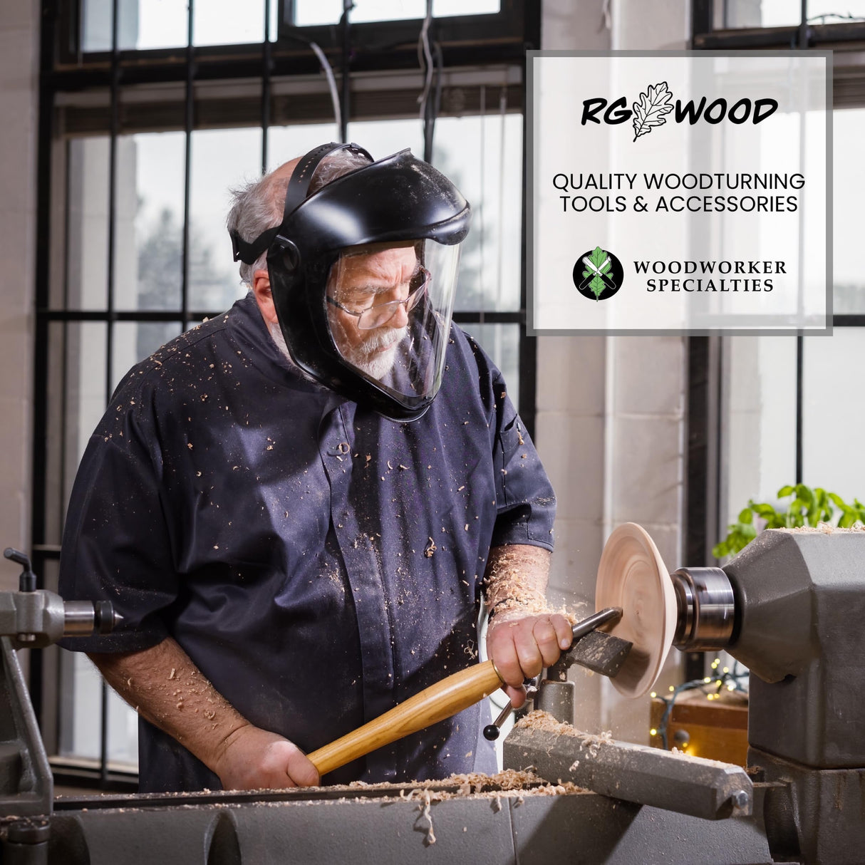 RGWOOD 6" Steel Wood Lathe Face Plate, 1" x 8tpi Threaded With Locking Set Screw (for Reversing Lathes) RGWOOD