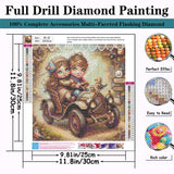 5D Girl Boy Diamond Painting Kits for Adults Beginners,DIY Car Diamond Art,Full Round Drill Diamond Dot Gem Art Kits, Home Wall Decor 12x12 Inch AREOPNMG
