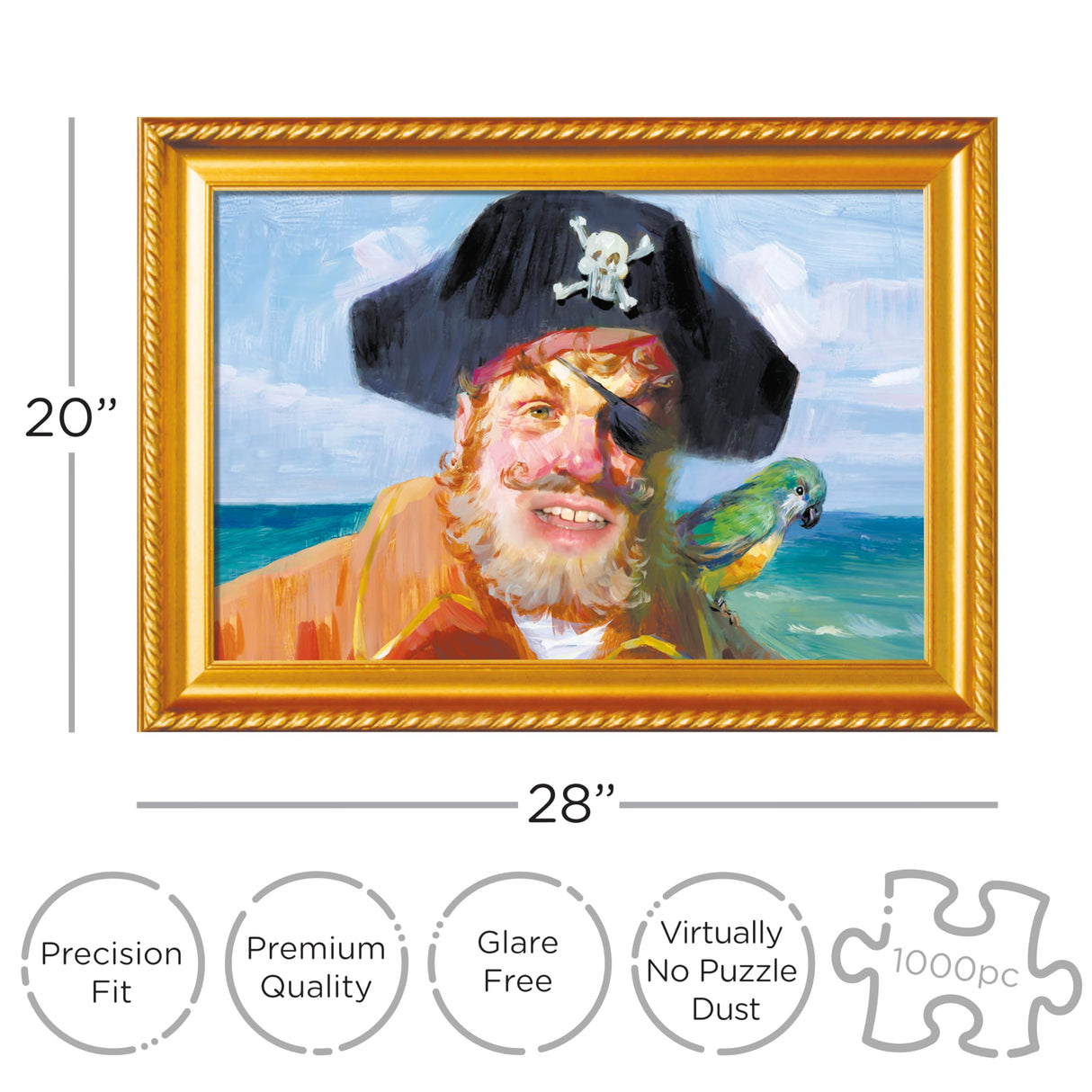 AQUARIUS Spongebob Painty The Pirate 1000pc Puzzle (1000 Piece Jigsaw Puzzle) - Glare Free - Precision Fit - Officially Licensed SongeBob SqaurePants Merchandise & Collectibles -22x28 Inches AQUARIUS
