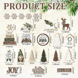 Vercraft Holiday Tiered Tray Decor Christmas Tiered Tray Decorations Set Truck Wooden Signs Farmhouse Table Decorations for Home Table Shelf Vercraft