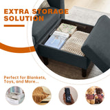 Pingliang Home Sectional Sofa Couches for Living Room, Modular 3 Seats Sectional Sofas L Shaped Couch with Storage and Reversible Chaise, Linen Fabric, 79" (Dark Grey) Pingliang Home