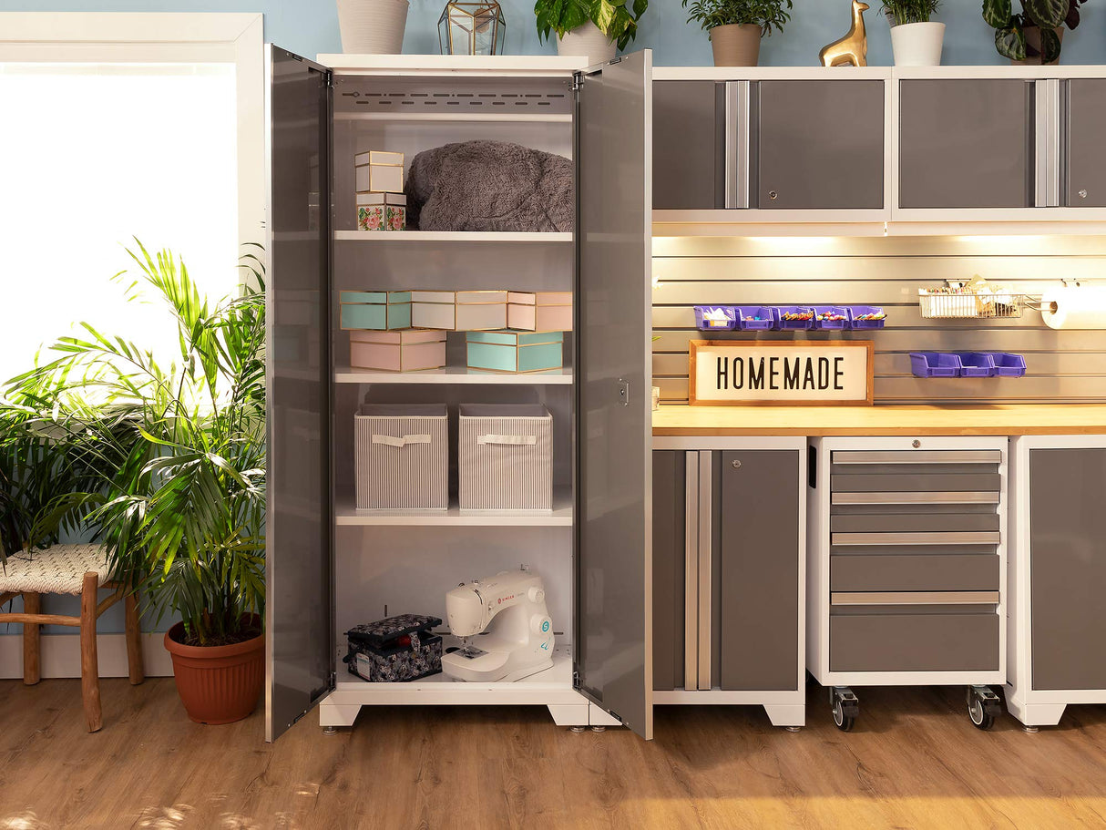 NewAge Products Bold Series White 14 Piece Set, Garage Cabinets, 56992 NewAge Products Inc.