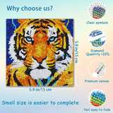 UiSdfuy Diamond Painting for Kids 8-12, 6 Pcs Diamond Dots Kits for Kids Ages 8 9 10 12, Arts & Crafts Gift for Boys & Girls | 6 Pack Animal Gem Art 6" x 6" (6-Tiger) UiSdfuy