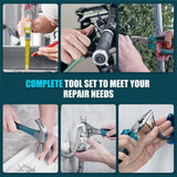 Sundpey Tool Kit 206PCs with Drill - 12V Cordless Power Drill Combo Home Tool Set - Portable Basic General Household Toolbox for Men Women for Garden Office House Repair (Screwdriver Set & Pliers Set) Sundpey