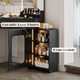 Casvik Corner Vanity Desk with 3 Way Mirror and Lights, 54" Modern Fluted Makeup Vanity with 2 Drawers & 2 Storage Cabinet, Charging Station, Stool, Large Bedroom Dressing Table for Women (Gold+Black) Casvik